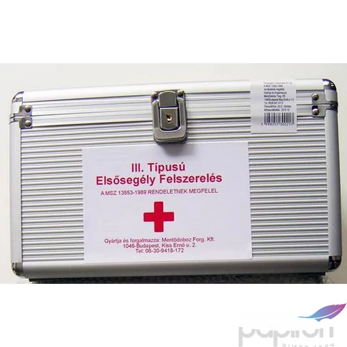 Elsősegélyláda III.típusú aludobozos 51-100főig Minden tehergépkocsiba kötelező !