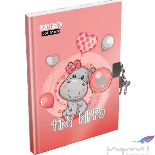 Emlékkönyv A5 keményfedeles Lollipop Tiny Hippo Lizzy kollekció