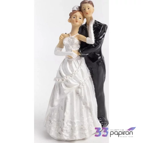Esküvői dekor porcelán Esküvői Pár Fek/Feh 6x13,8Cm