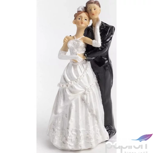 Esküvői dekor Porcelán Esküvői Pár Fek/Feh 6x13,8Cm