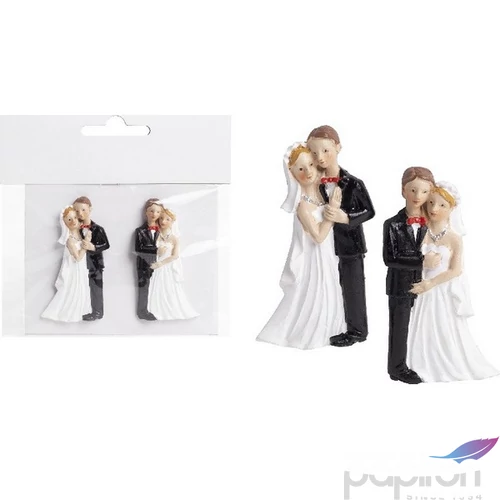 Esküvői dekor Porcelán Esküvői Párx2 6,4x3,4Cm