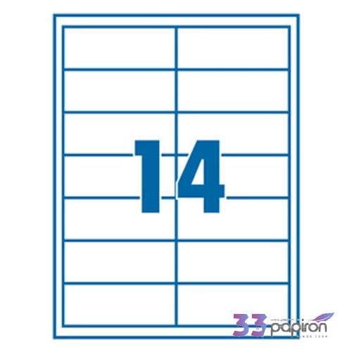 Etikett - 105x42, 4 -14- SB Bluering