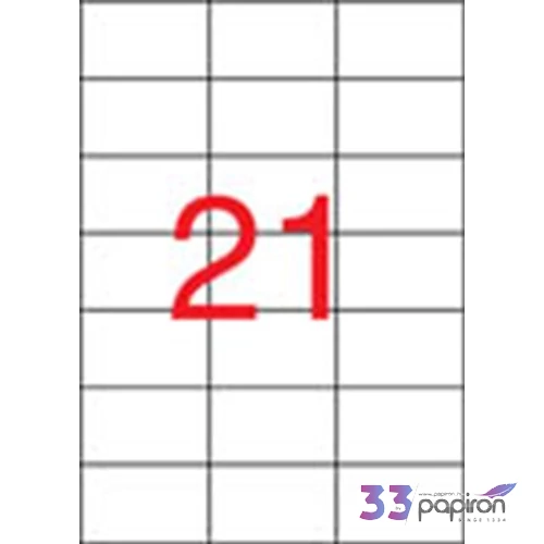 Etikett Apli 3 pályás -21- 70x42, 4mm 2100 etikett/csomag LCA3136