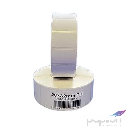 Etikett thermo 20x32mm 2500 etikett/tekercs fehér