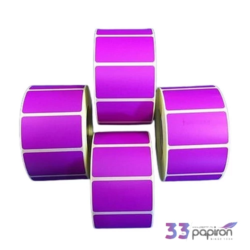 Etikett thermo 25x45mm 1000 etikett/tekercs lila