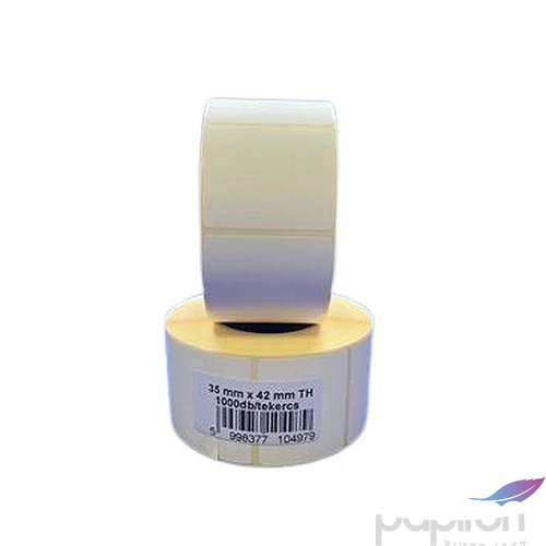 Etikett thermo 35x42mm 1000 etikett/tekercs fehér