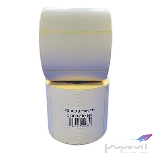 Etikett thermo 43x78mm 1000 etikett/tekercs fehér