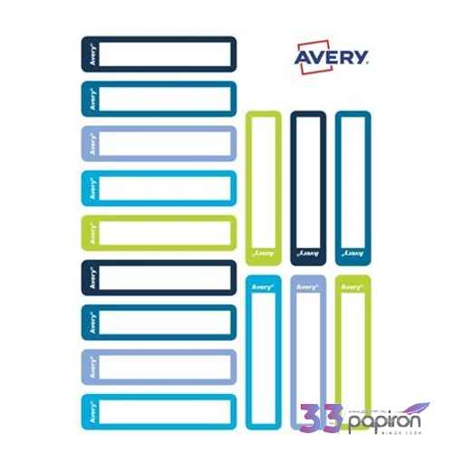 Etikett tollcímke 50x10 mm kézzel írható AVERY ZWECKFORM kék-zöld 30 etikett/csomag