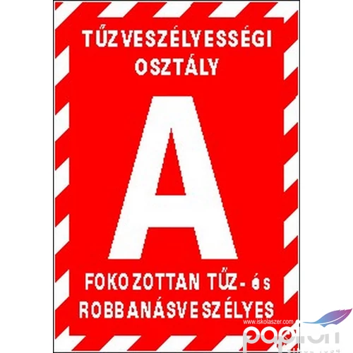 Tábla Matrica C A tűzveszélyességi osztály 