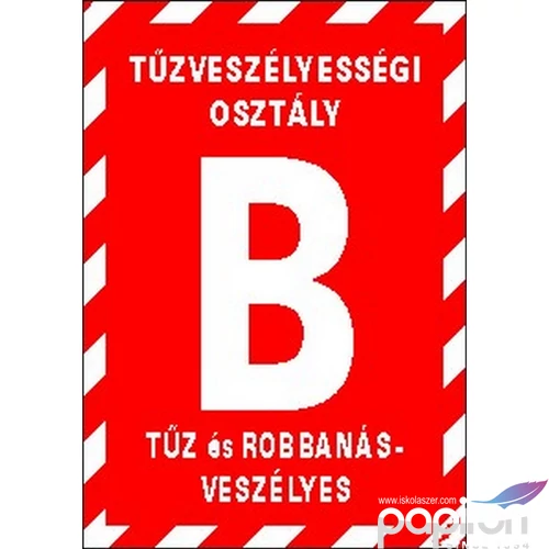 Tábla Matrica C B tűzveszélyességi osztály 