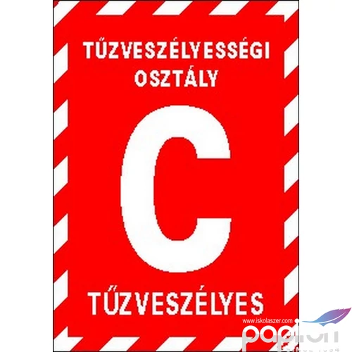 Tábla Matrica C C tűzveszélyességi osztály 
