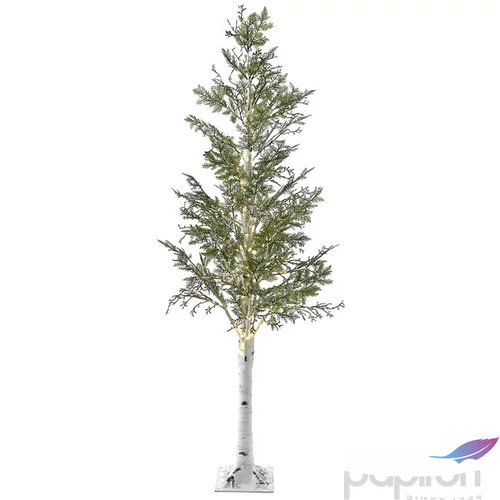 Fenyőfa talpon 200cm 23 zöld ágakkal világítással élethű kivitel led fénnyel