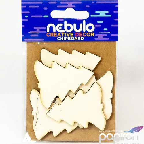 Fa dekoráció fenyőfa 8x12 cm 6db/csomag karácsony - Nebulo