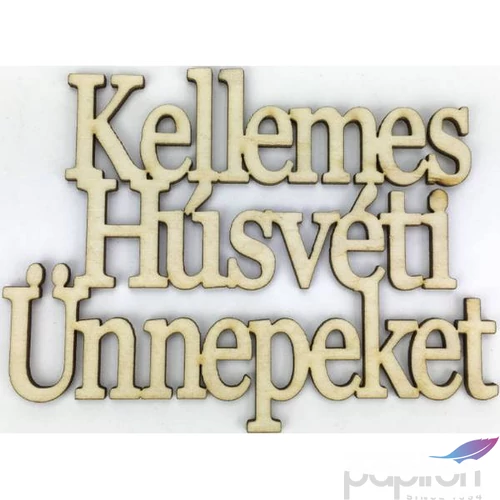 Fa dekorfelirat 11x14cm-es Kellemes Húsvéti Ünnepeket felirat koszorúra