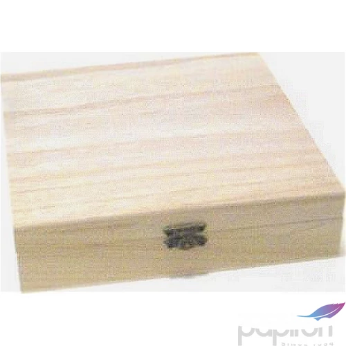 Fa doboz 4 rekeszes teli tetővel - 14x10x3,5cm festhető,gravírozható