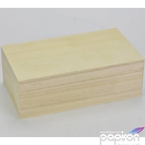 Fa doboz mágneses natúr 23x12,5x8cm-es csatos zárral GRAVÍROZHATÓ! CRL3258