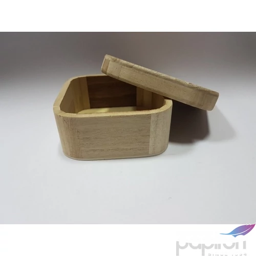 Fa doboz peremes lekerekített 14x14,5x5, fedeles
