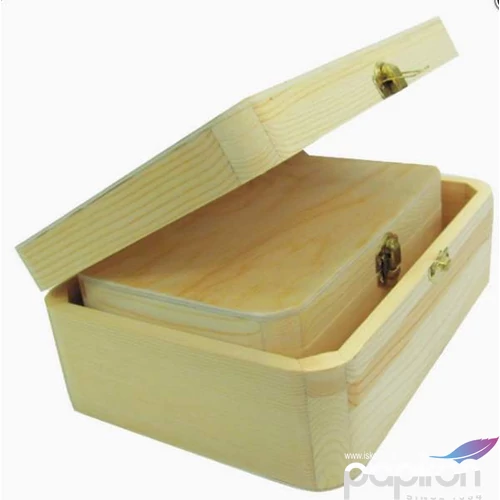 Fa doboz lekerekített 19x12,5x7cm GRAVÍROZHATÓ