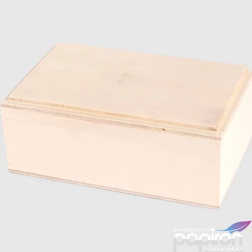 Fa doboz téglalap alakú 22x13x8,5cm