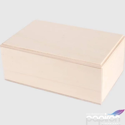 Fa doboz téglalap alakú 26x16x11cm