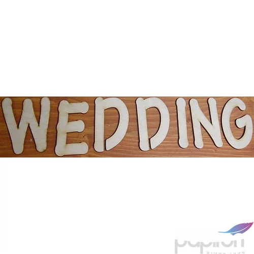 Fa felirat betűk WEDDING 5cm