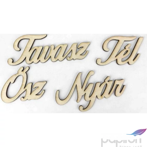 Fa felirat évszakok Tavasz Nyár Ősz Tél 4db/cs