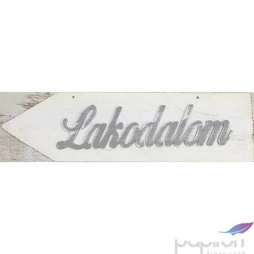 Fa felirat nyíl fehér Lakodalom 50x14 cm balra mutató 