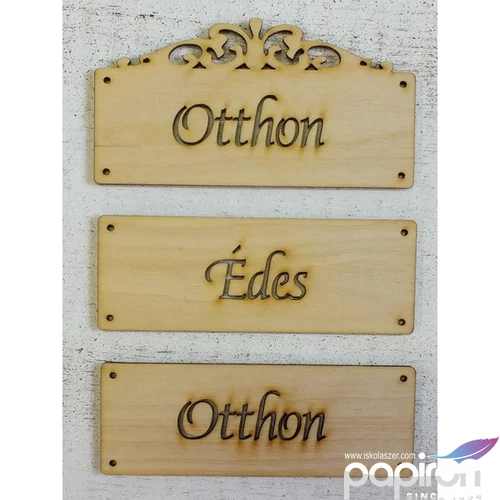 Fa felirat Otthon - Édes - Otthon szett 12cmx15cm