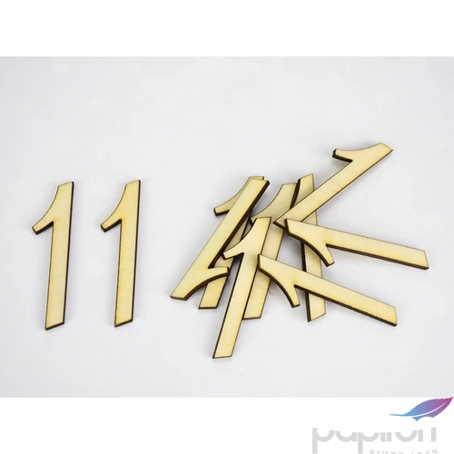 Fa felirat számok 1" írott szám 5cm 10db/cs