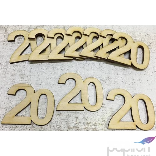 Fa felirat számok 20 évfordulós, szülinapi számok 5cmx3mm 10db/cs
