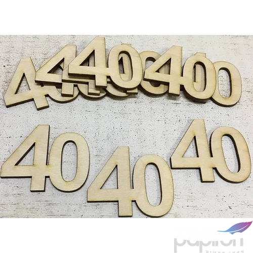 Fa felirat számok 40 évfordulós, szülinapi számok 5cmx3mm 10db/cs