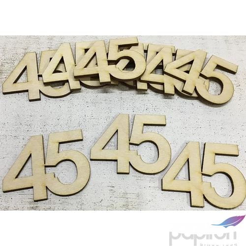 Fa felirat számok 45 évfordulós, szülinapi számok 5cmx3mm 10db/cs