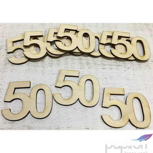 Fa felirat számok 50. évfordulós, szülinapi számok 5cmx3mm 10db/cs