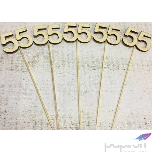 Fa felirat számok 55.évfordulós szám pálcikán 5cmx3mm 5db/cs