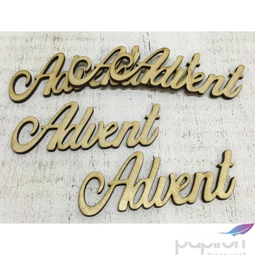 Fa felirat tábla Advent 9, 5cmx3cmx3mm 5db/cs