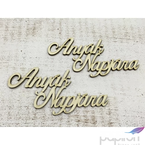 Fa felirat tábla Anyák napjára 6, 5cmx12, 7cm 2db/cs