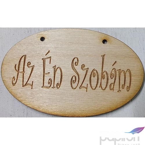 Fa felirat tábla Az én szobám ovális 3db/cs