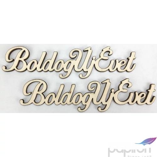 Fa felirat tábla Boldog Új Évet 14, 5cm 2db/cs
