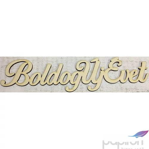 Fa felirat tábla Boldog Új Évet 30x7cm 