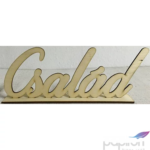 Fa felirat tábla Család talppal 22x9cm 