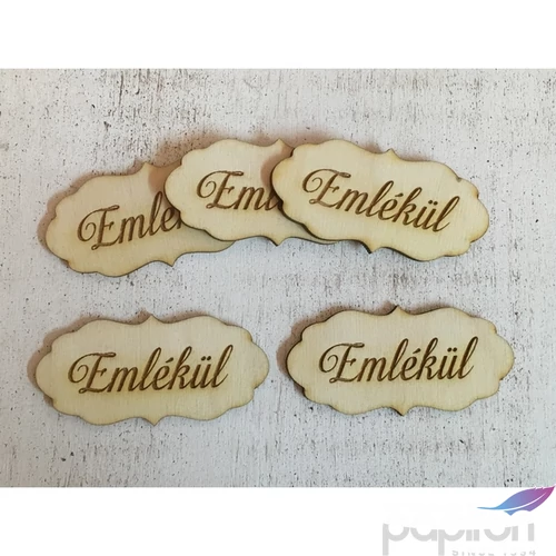 Fa felirat tábla Emlékül 7cmx3.5cmx3mm 5db/cs