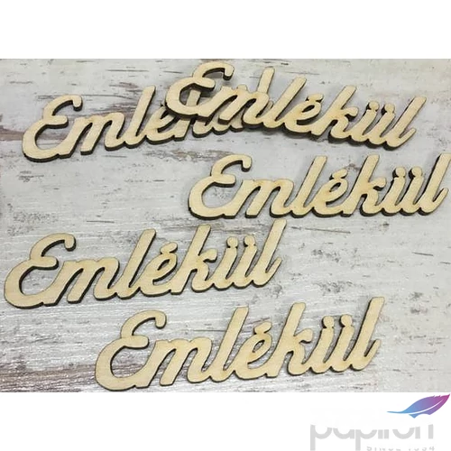Fa felirat tábla Emlékül 9cmx2.5cmx3mm 5db/cs