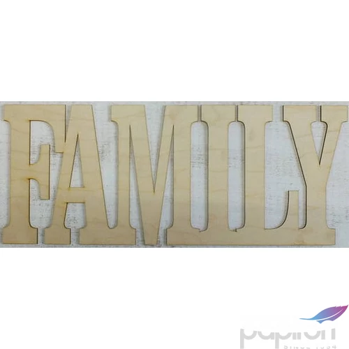 Fa felirat tábla Family 50x20cm 