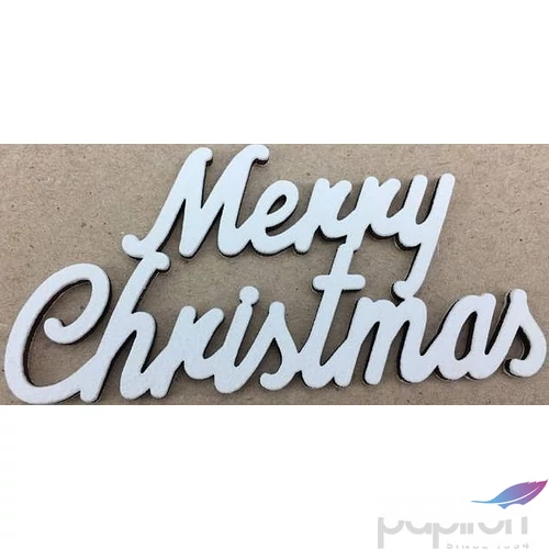Fa felirat tábla fehér Merry Christmas 9, 5cm 