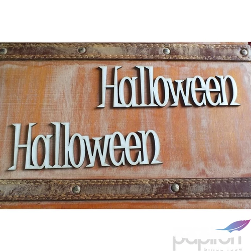 Fa felirat tábla Halloween nyomtatott 15cmx4.5cmx3mm 2db/cs