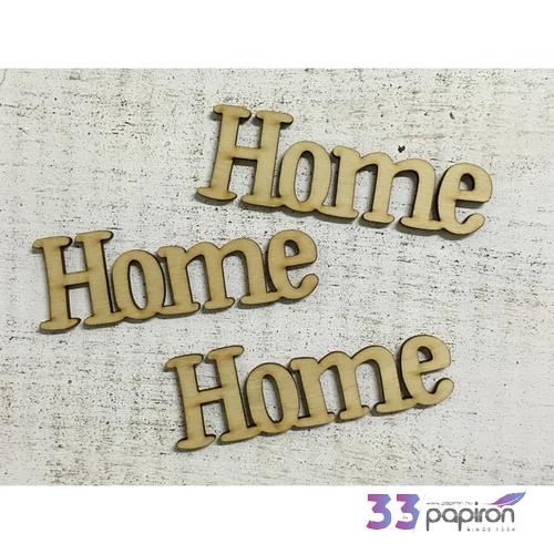 Fa felirat tábla Home 11cmx3.6cmx3mm 3db/cs