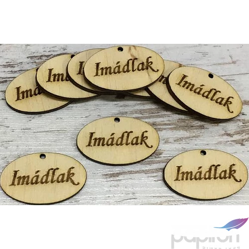 Fa felirat tábla Imádlak 4cmx2.5cmx3mm 10db/cs