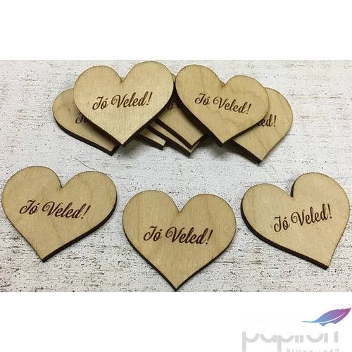 Fa felirat tábla Jó Veled! 4cmx4.5cmx3mm 10db/cs