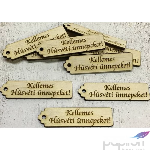 Fa felirat tábla Kellemes Húsvéti Ünnepeket 6.5cmx1.5cm 10db/cs
