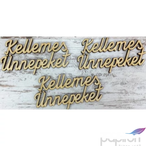 Fa felirat tábla Kellemes Ünnepeket 9cm 3db/cs